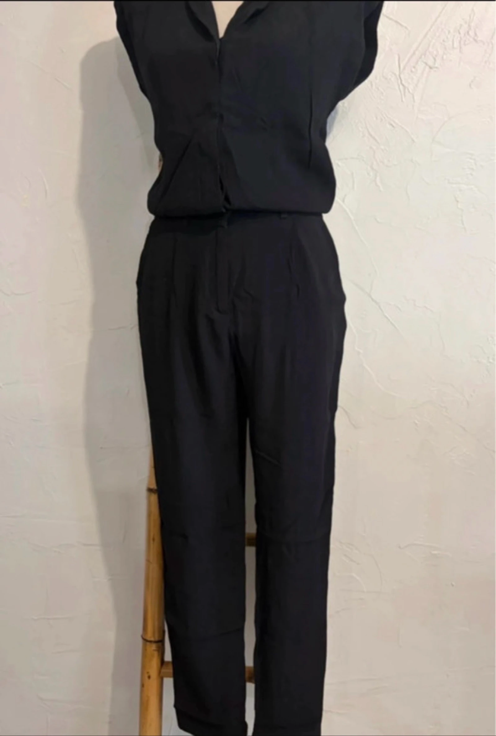 Zwarte viscose jumpsuit van IKKS maat 36 – photo 3